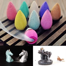 70 шт трандиональный ароматерапия конус натуральный дым башня конусы пуля обратного потока полый конус благовоний Жасмин