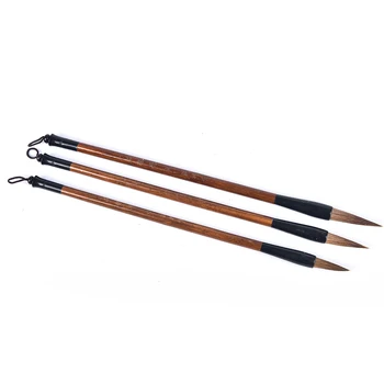 

1pc Wooden Wolf Hair Watercolor Ink Painting Chinese Calligraphy Practice Brush