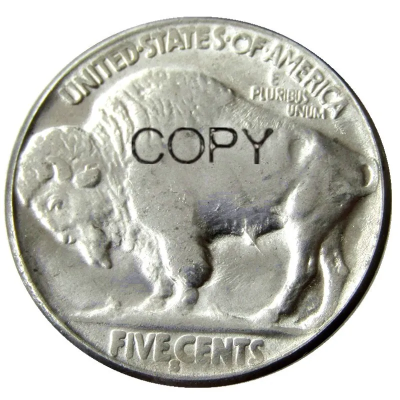 США 1918 P, D, S с гравировкой в виде американского бизона из никеля пять цент, копия монеты - Цвет: 1918S