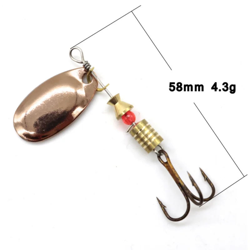 CASTFUN 10pcs/lot Fishing Spoon Lures Spinner Bait With Hook Tackle 3g-7g Fishing Wobbler Metal Baits artificial free box