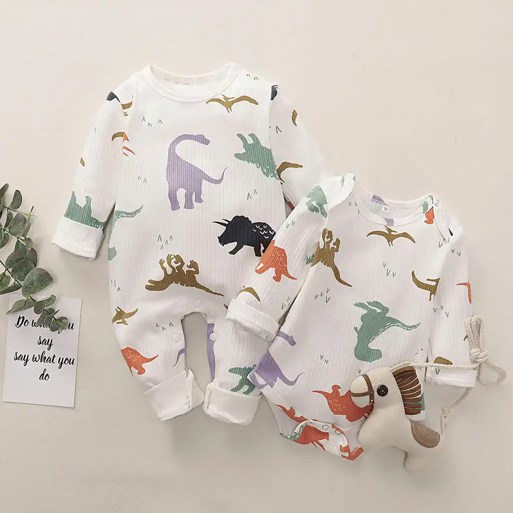 dinosaur romper baby girl