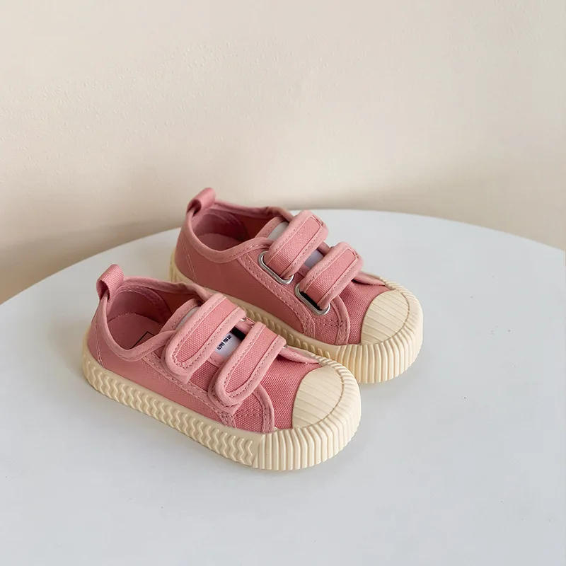 Children Canvas Shoes for Boys and Girls Spring  Autumn Hook and Loop Shoes Soft Bottom Breathable Toddler Baby Biscuit Shoes best children's shoes Children's Shoes