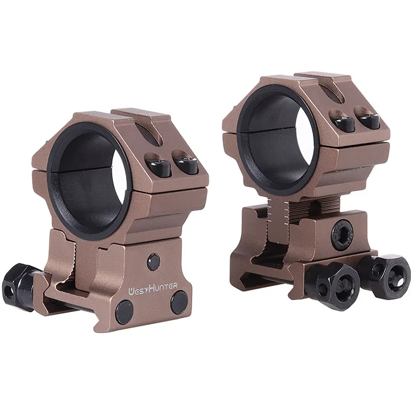 

WESTHUNTER Tactical Adjustable Profile Scope Rings Hunting Picatinny Mount Rings 30MM/25.4MM Dia. Base For 20MM Rail