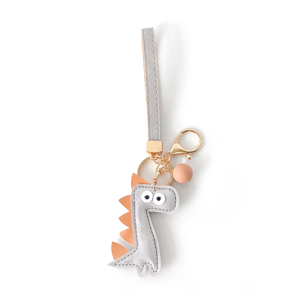 Милый кожаный брелок динозавра Kpop аксессуары Llaveros Kawaii Porte Clef Animaux рюкзак сумочка кулон подарок для детей