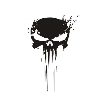 

DAWASARU Car Sticker Punisher Skull Sticker Decal Decoration 3D Reflective Decal Car Styling Custom Personalized Sticker 20*15CM