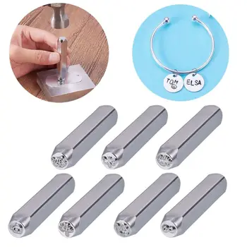 

1PC DIY Jewelry Stamps Cat Brid Tree Flower Owl 7 Design Metal Punch Stamp Stamping Tools Electroplated Hard Carbon Steel Tools