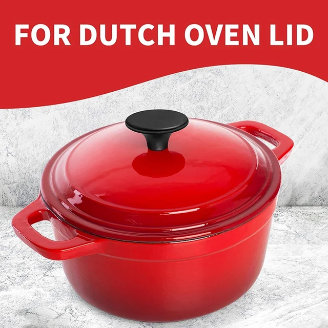 4 Sets Dutch Oven Knob Bakelite Replacement Knob Pot Lid Handle for Le Creuset, Aldi, Lodge Enameled Dutch Oven 3