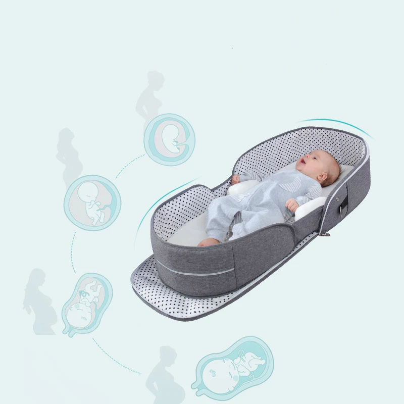 Multifunction Portable Baby Bed Travel Sun Protection Mosquito Net Baby Cribs Foldable Breathable Cunas Mummy Bag Baby Nest Bed