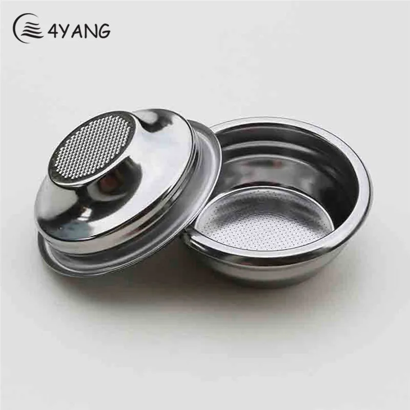 

4 YANG Semi-automatic Coffee Machine Stainless Steel Powder Bowl Single and Double Powder Bowl Bottomless Handle Filter 58MM