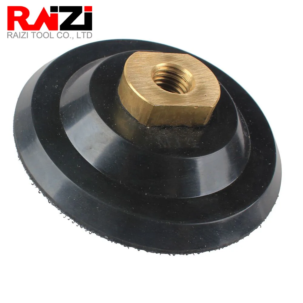 

Raizi 4 inch Rubber Backer Pad for Hook&Loop Diamond Polihsing Pads M14 5 8-11 Rotary Tool Accessories backing plate Adapter