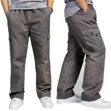 Мужские брюки карго размера плюс, хлопковые импортные товары, мужские повседневные мешковатые брюки с карманами