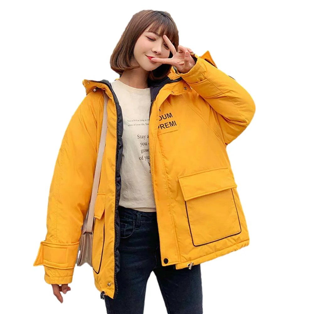 

Mujer Parkas 2021 Short Parkas Women Winter Jacket Casual Hooded Female Jacket Coat Winter Women Warm Thick Windproof Coat