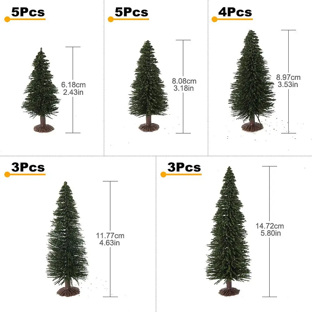 20 шт. модель сосны темно-зеленые сосны для HO O N Z масштабная модель железнодорожная макет Рождественский Декор S0804T