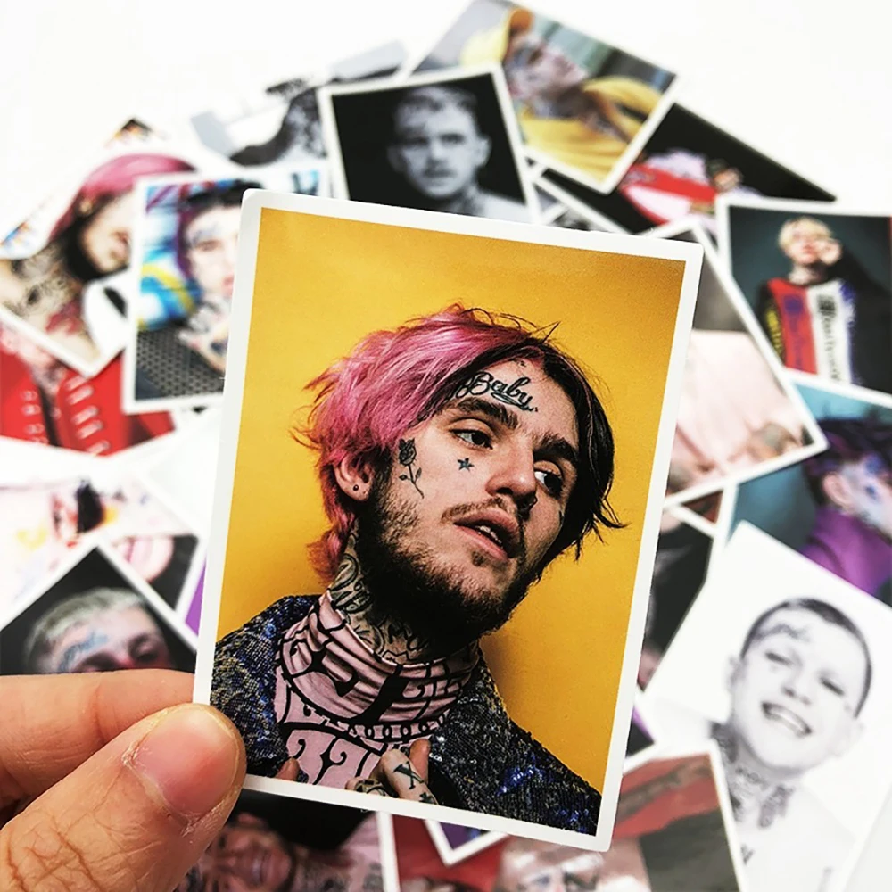 10/25PCS Rapper Singer Lil Peep Rock Graffiti Stickers DIY Motorcycle Luggage Guitar Skateboard Waterproof Sticker Kid Toy Gift 10 30 50pcs rock star singer michael jackson graffiti stickers motorcycle luggage guitar skateboard classic toy cool sticker