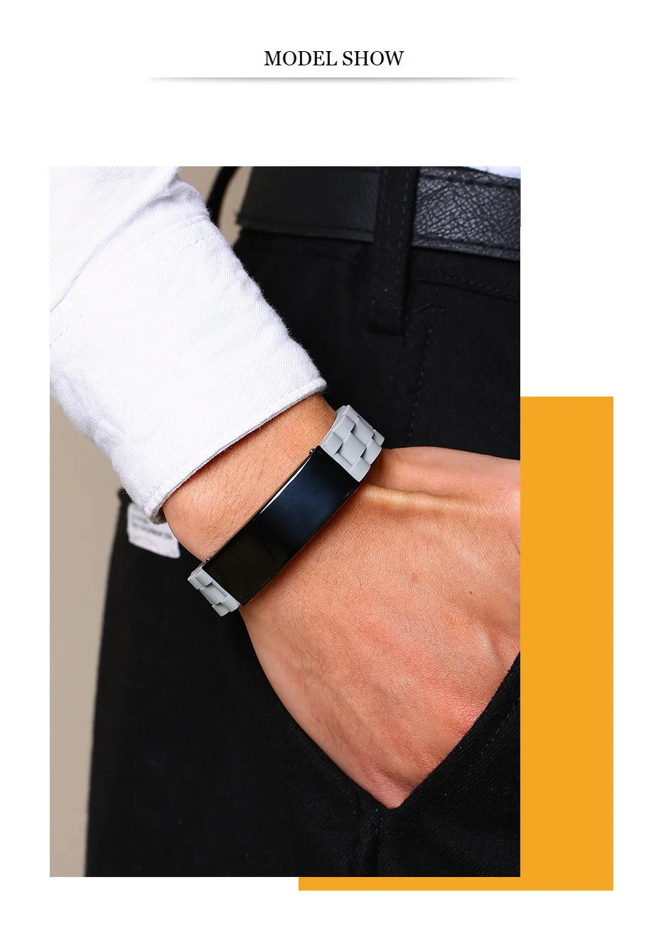 Vnox Men Silicone Sport Bracelets for Male Custom Engraving Stainless Steel Identification Wristband Bangle Gift 18-22.5cm