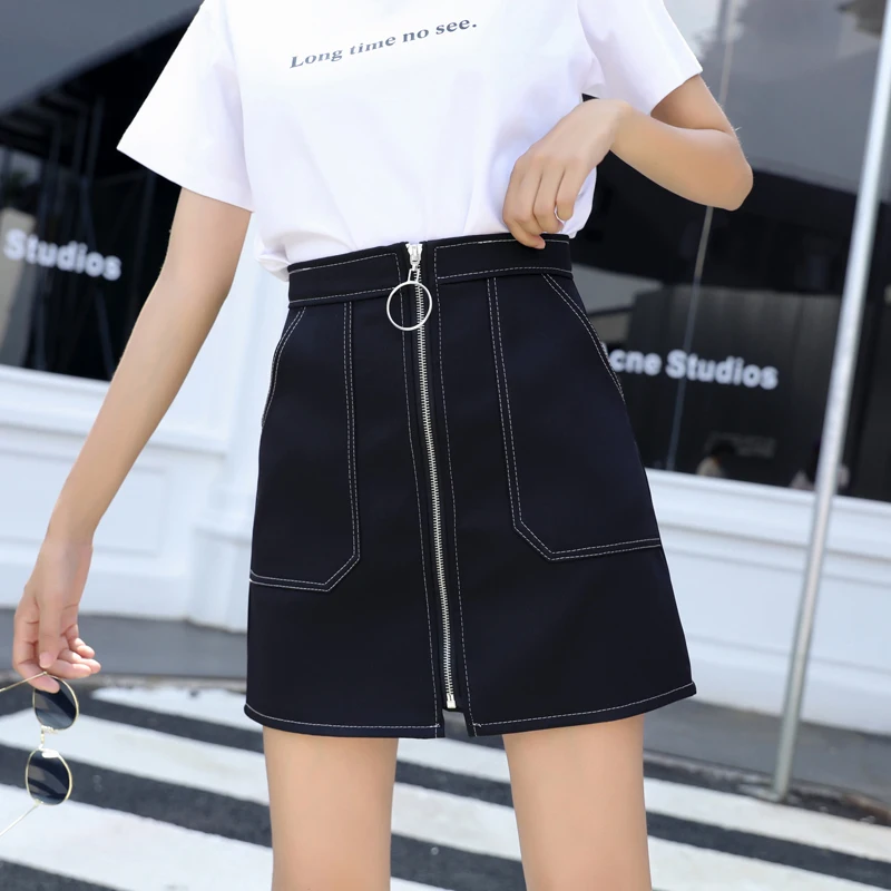 

2021 New Arrival Women Suede Elegant Pencil Mini Skirts High Waist Empire Harajuku Sheath Sexy Wrap Pencil Skirt Female