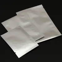 New 100 Pcs Open Top Silver Aluminum Foil Clear Plastic Packaging Bags 1