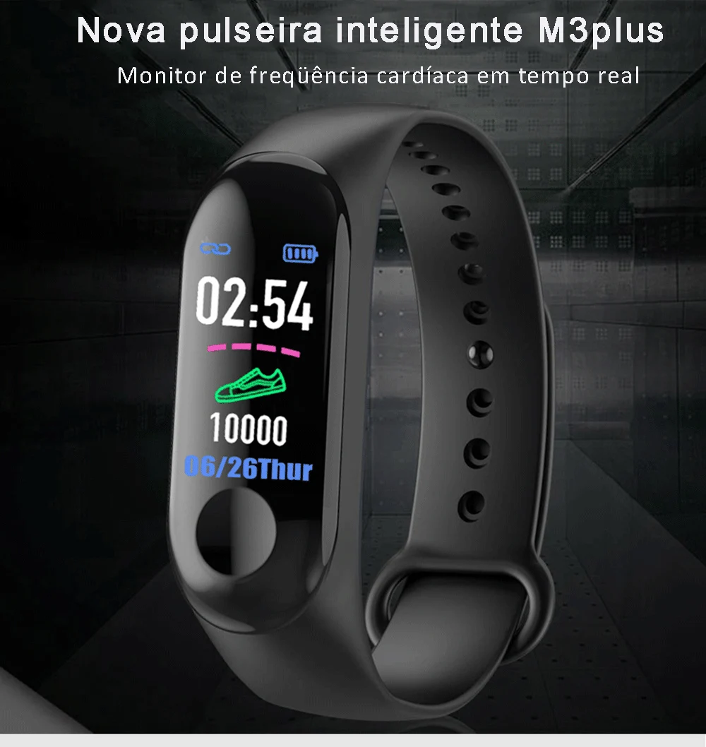 M3 Plus Smart Bracelet Heart Rate Blood Pressure Waterproof Bluetooth Watch Wristband Fitness Tracker M3 Pro Smart Watch A2