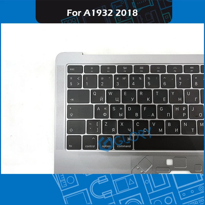 Серый для Macbook Air retina 1" A1932 Topcase Упор для рук+ RU русская клавиатура+ Подсветка Замена поздней