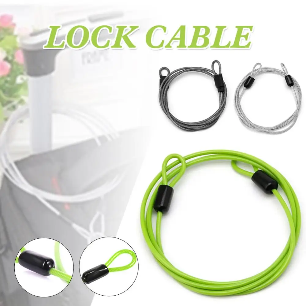 

37.4" Security Steel Cable Ant-Theft Lock Cable with Looped Ends for U-Lock Padlock