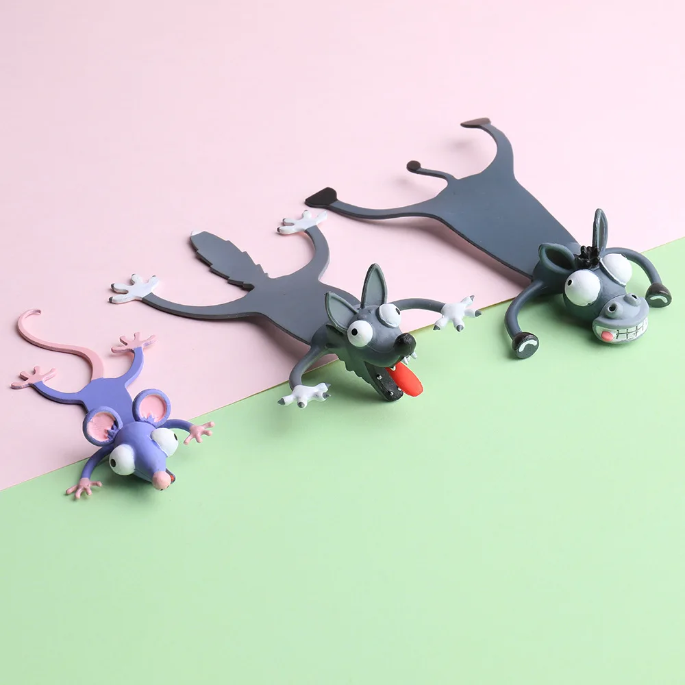 gatto Xiuinserty segnalibro 3D stereo coniglio regalo divertente per studenti e bambini B carino segnalibri per donne animali carini 