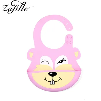 

ZAFILLE 2020 Baby Bibs Adjustable Waterproof Silicone Animal Baby Feeding Cloth Newborn Aprons Baby Accessories Bandana Bibs
