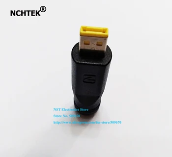 

NCHTEK Small Port Square Yellow Tip Male to DC 5.5x2.1MM Female Plug Connector For Lenovo ThinkPad/Free shipping/10PCS