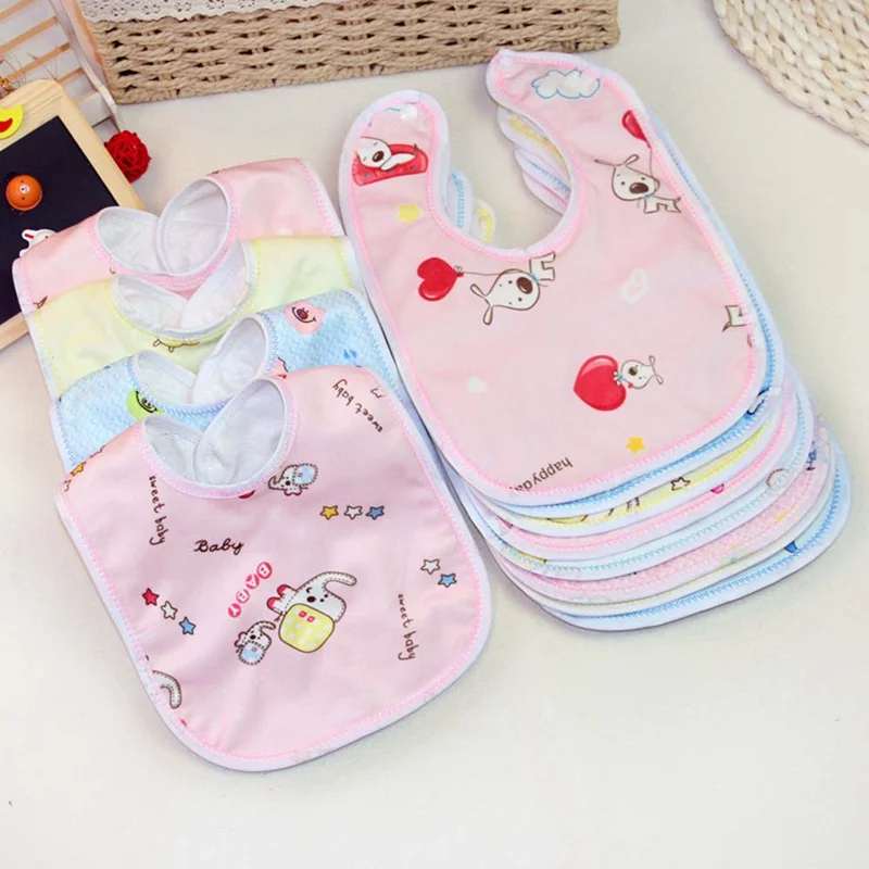 1Pcs Baby Waterproof Bibs Cartoon Printing Infant Girls Boys Toddler Scarf Bandana For Kids Random Color | Детская одежда и обувь