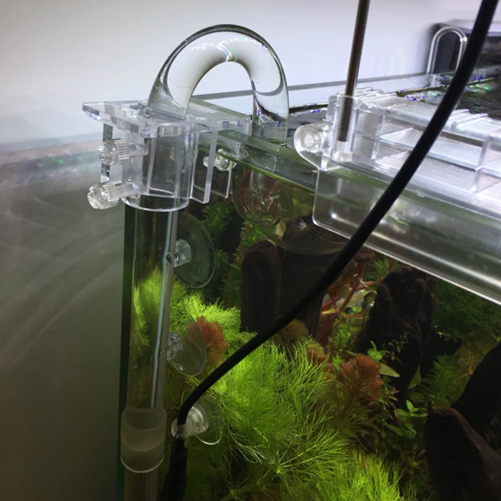Senzeal аквариум Стекло Лилия Мак спин трубы фильтр трубка с зажимом потока и оттока поверхности скиммер аквариум фильтр