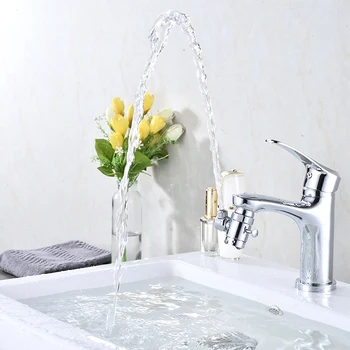 

Universal Water Saving Sink Kitchen Bathroom Copper Adjustable Angle Basin Adapter Faucet Aerator Easy Install Splash Proof