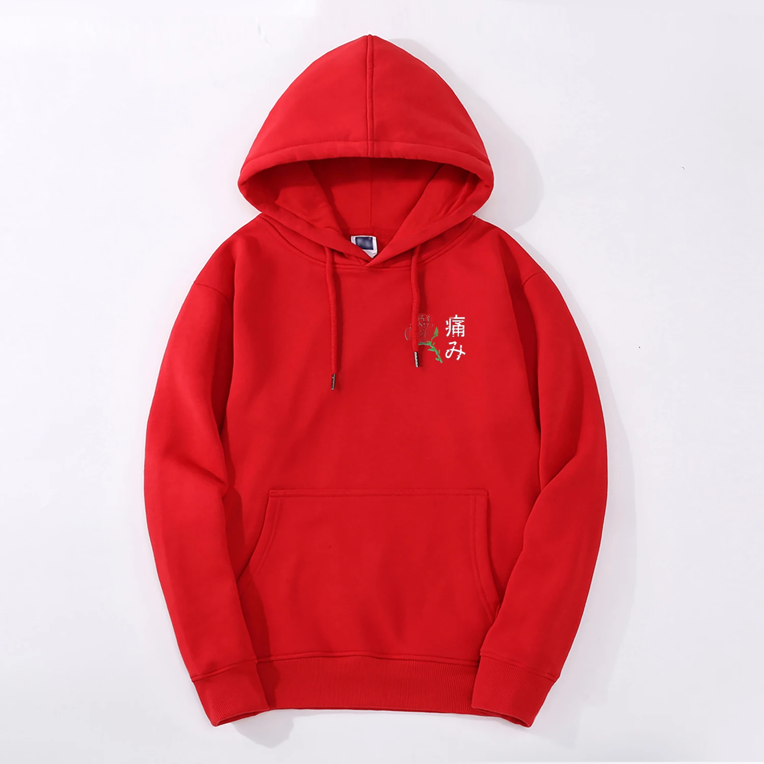 Red 6 Осень, стиль, японская Эстетическая Роза, толстовки для мужчин, Harajuku, Повседневная Теплая Флисовая Толстовка для мужчин, хип-хоп, фитнес, уличная одежда - Цвет: Red 6