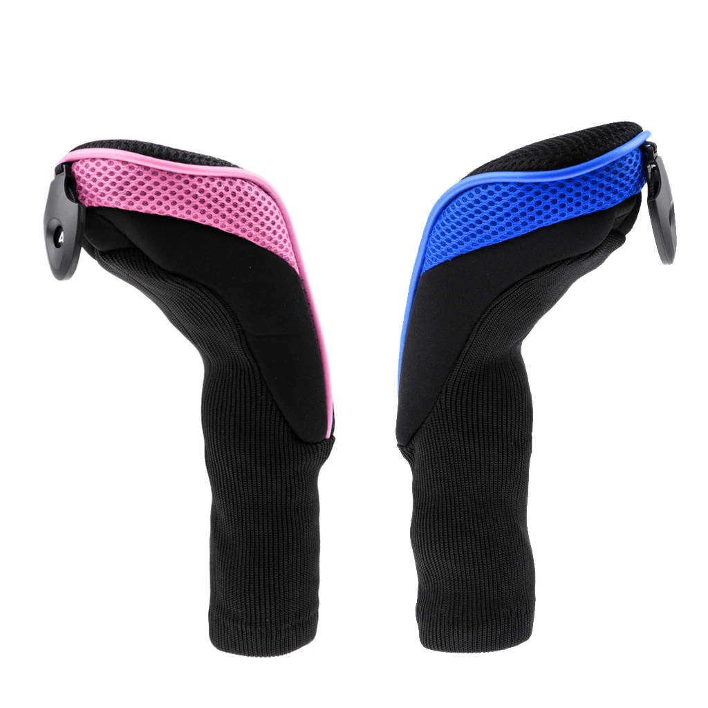 2Pcs Golf Accessories Hybrid Head Covers Rescue Headcovers Utility Club Protector w/ Interchangeable Number Tag