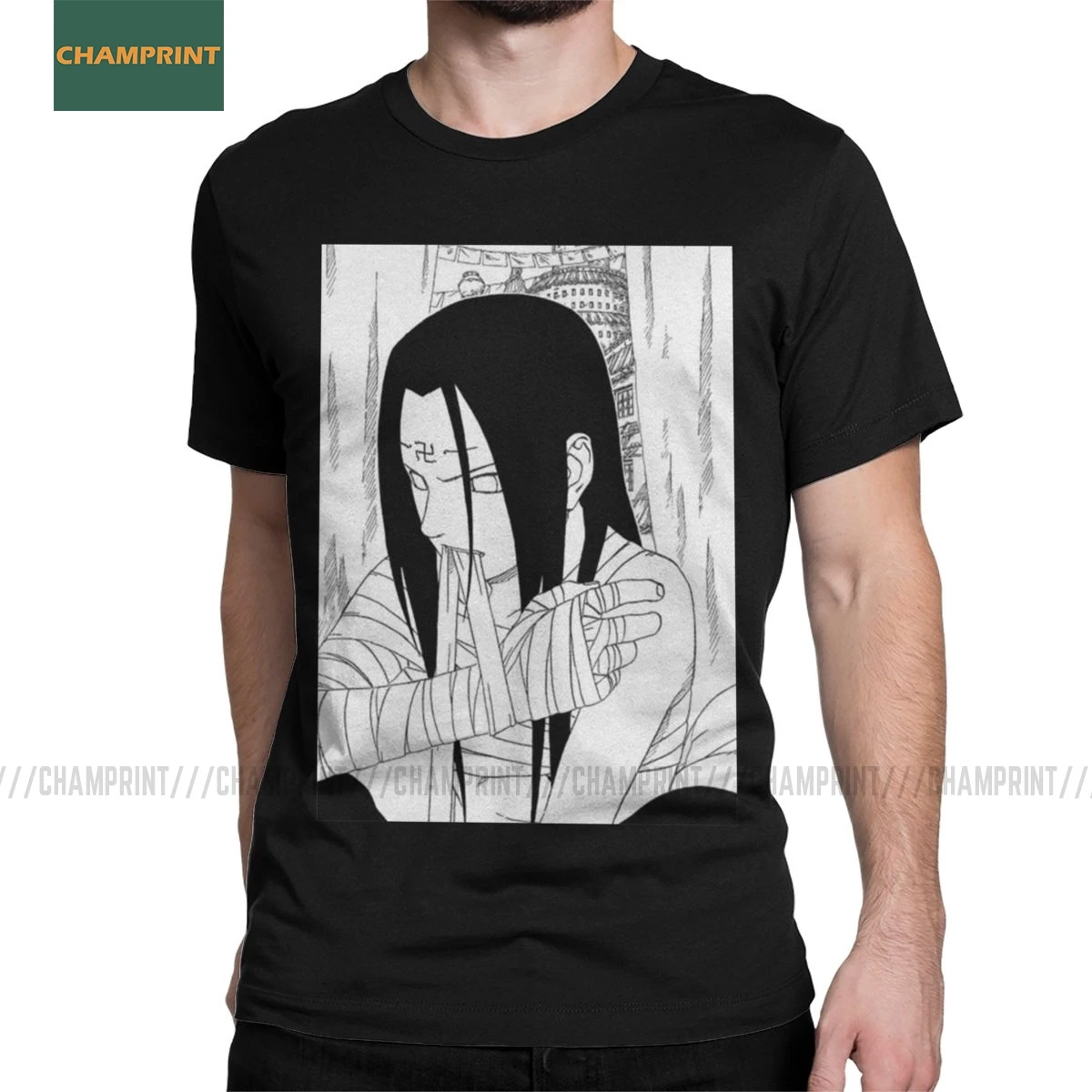 Неджи героя аниме Наруто футболки Для мужчин хлопок шуточные Akatsuki Pein Обувь в