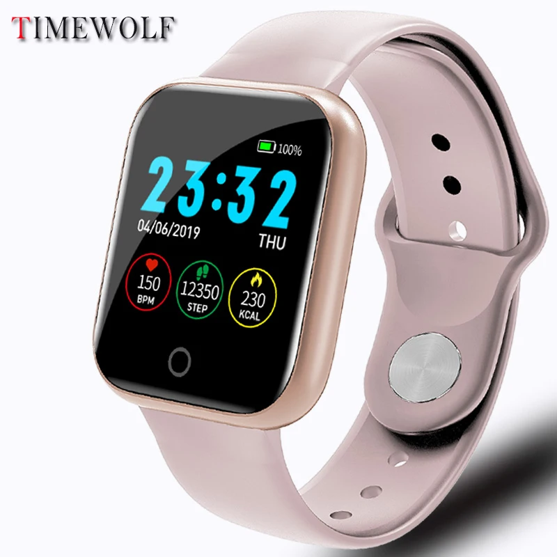 Pink Смарт-часы Timewolf, IP68, водонепроницаемые, напоминание о звонках, трекер сна, Смарт-часы, Android, фитнес-трекер, умные часы, Android 5,1 - Цвет: Pink