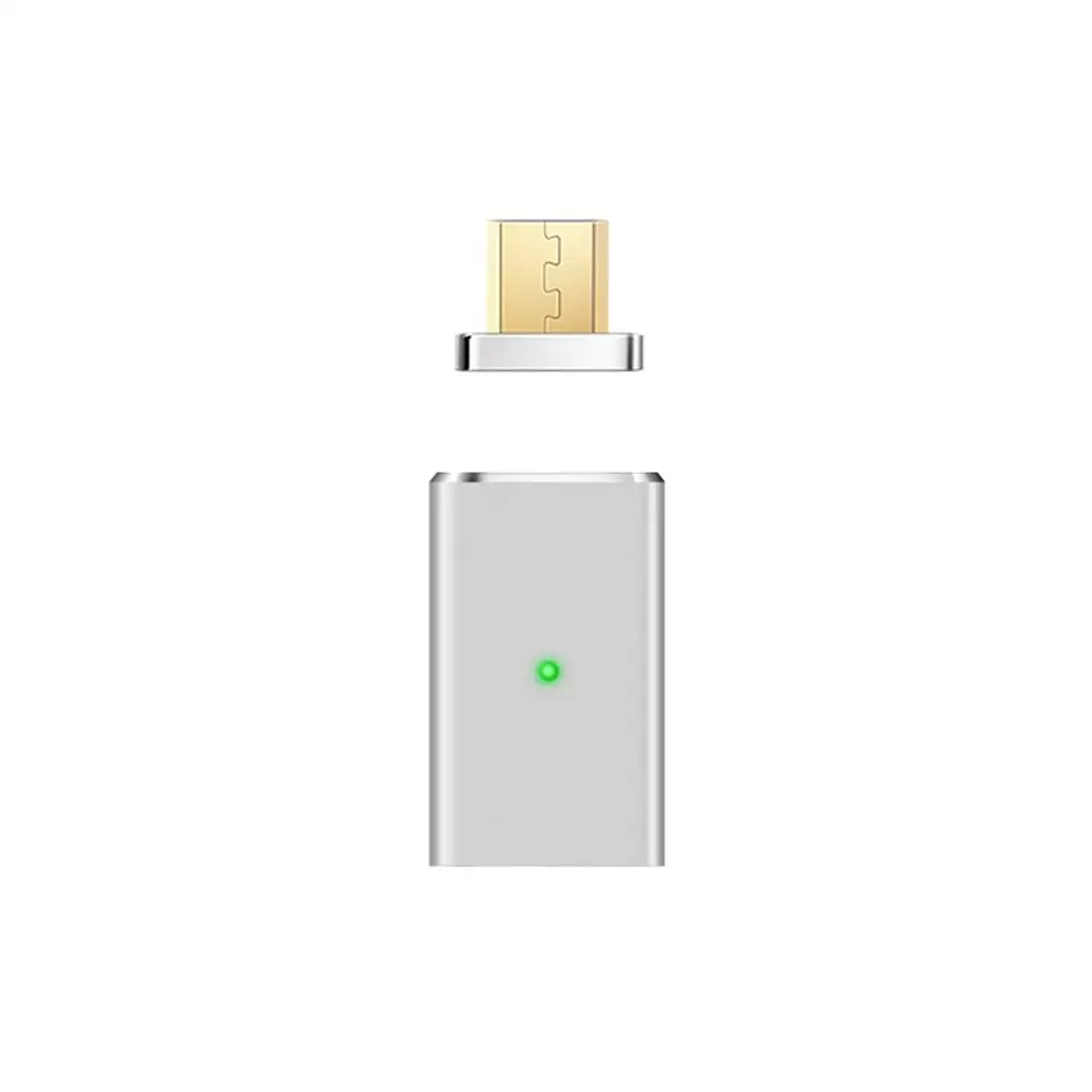 Магнитный Micro USB зарядное устройство адаптер конвертер для Android смартфон планшетный ПК Q81E - Цвет: SLIVER