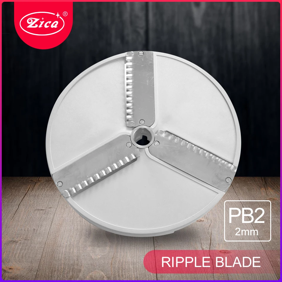 

ZICA Commercial Fruit Vegetable Slicer Cutter KNIVES，RIPPLE BLADE PB2（2mm）