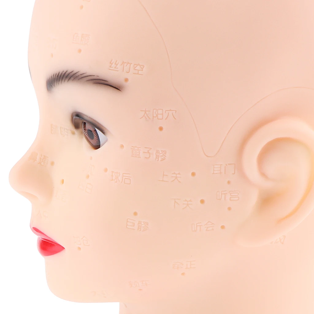 NEW-Mannequin Flat Head Silicone Practice Cosmetology Mannequin Training Head Makeup Massage Practice Head Wig Making