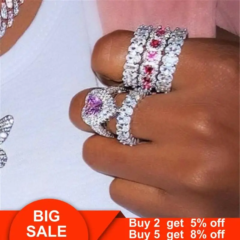 Очаровательные женские кольца 925 стерлингового серебра AAAAA cz обручальное для