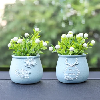 

Mini Plant Pot Car Decoration Small Micro Landscape Simulation Flowerpot Creative Immortality Potted Flowerpot