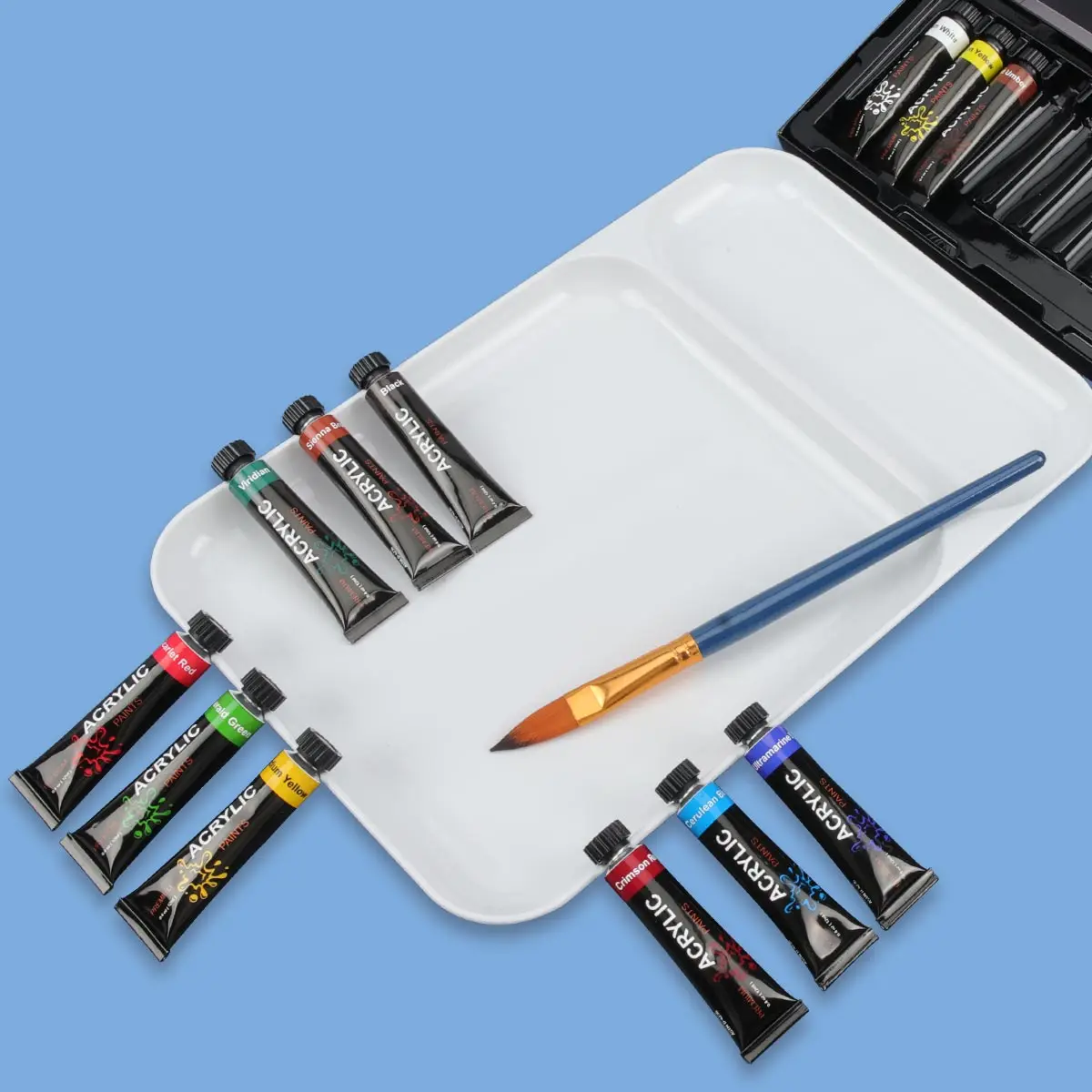 Paint Tray Color Palette Watercolor Palette SeamiArt 1pc Plastic Alloy Nanoparticles Palette for Watercolor Acrylic Oil Paint Art Tool