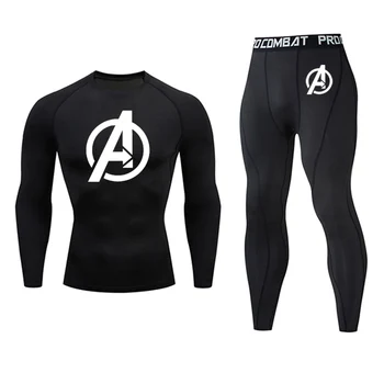 

New Model Thermal Underwear Men Sets Compression Sweat Quick Drying Long Johns fitness bodybuilding shapers Male Warm Long Johns