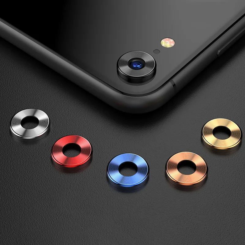 

Luxury Metal Lens For iphone XR Protection Ring Camera Guard Circle + Mobile Phone Transparent Side Film /Lens Film Protector