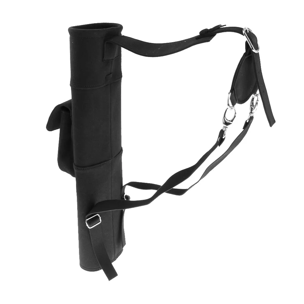 

Traditional PU Leather Hunting Back Archery Quiver Bow Arrow Holder Bag Black