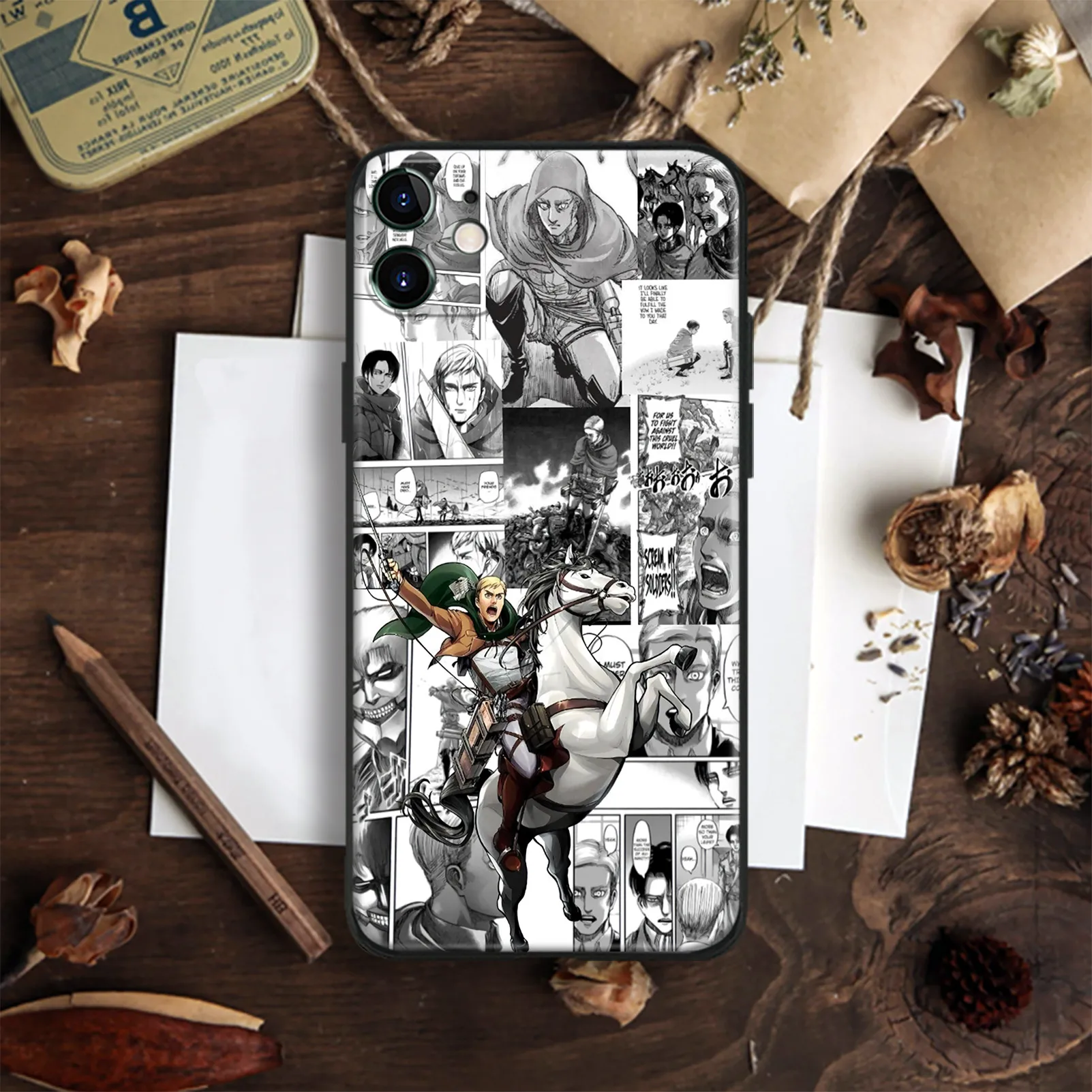 Erwin Smith Attack on Titan стеклянный Мягкий силиконовый чехол для телефона IPhone SE 6s 7 8 Plus X XR XS