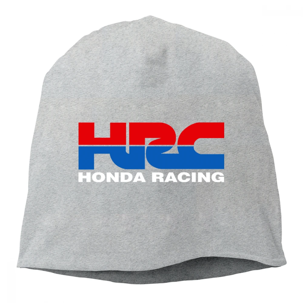 Серый HRC Honda Racing Car Fans принт вязанная хлопковая шапка Skullies унисекс для мужчин и женщин хеджирующая шапка Весна Осень Хип-поп шапка шапочки - Цвет: Серый