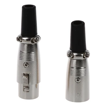 

5 Pairs Male/Female 3 Pin XLR Jack Plug Miniphone MIC o Connector