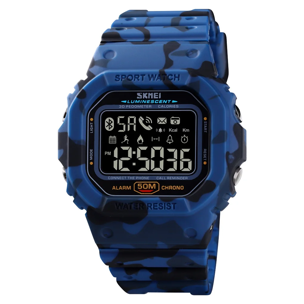 SKMEI Bluetooth Digital Watch Men Sport Wristwatches Mens Call App Remind Calorie Tracker For Iphone Huawei Android Male Relogio | Наручные