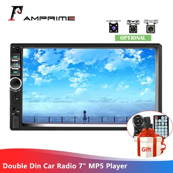 

AMPrime 7018B Double 2 Din Car Video Player 7'' Touch Screen Multimedia player MP5 Player USB FM Bluetooth With Rear View Camera