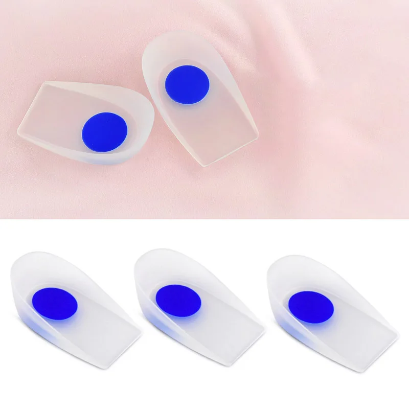 

Men's Silicone Gel Heel Cups Heel Seats Foot Orthotic Cushions Insoles for Plantar Fasciitis Heel Spurs Heel Pain Foot Care