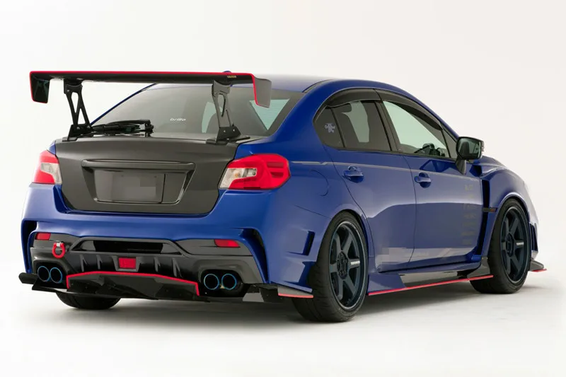 2015 18 WRX STI задний диффузор набор/VRS Стиль FRP Неокрашенный бампер с ребрами для Subaru
